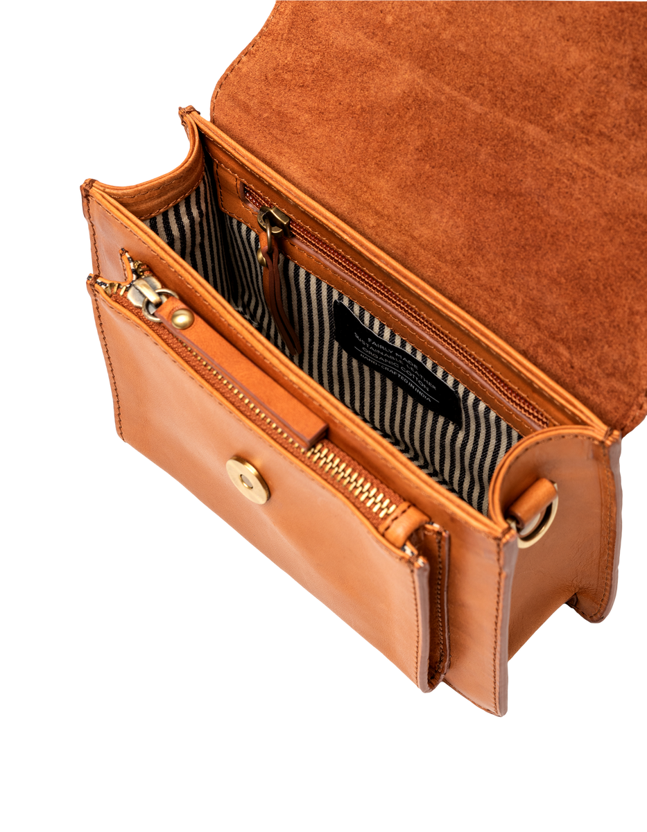 Bag - Harper - Mini - Eco Classic Leather - Cognac – Industry & Co