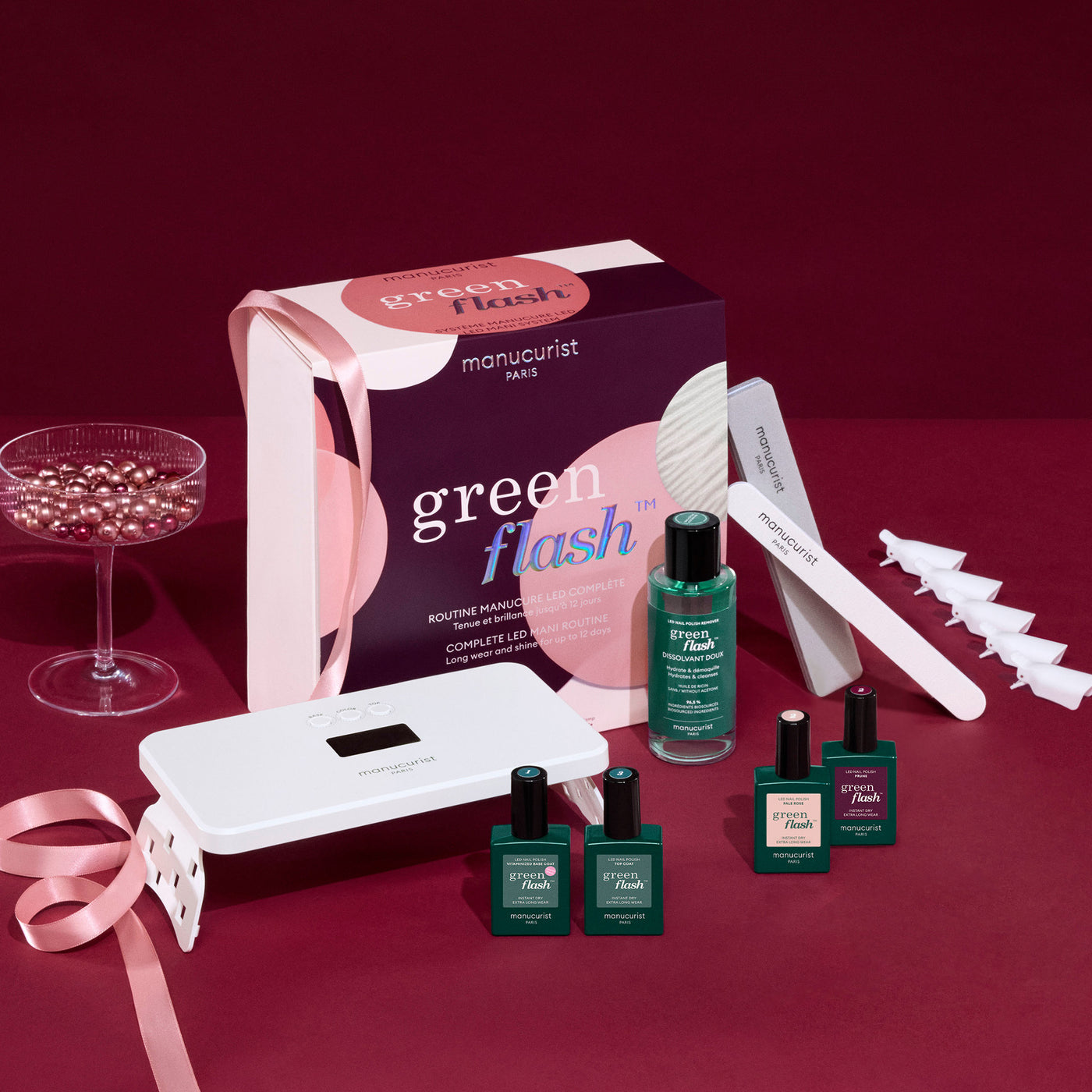 Manucurist - Green Flash Gift Set - Prune & Pale Rose - Lifestyle Cut 