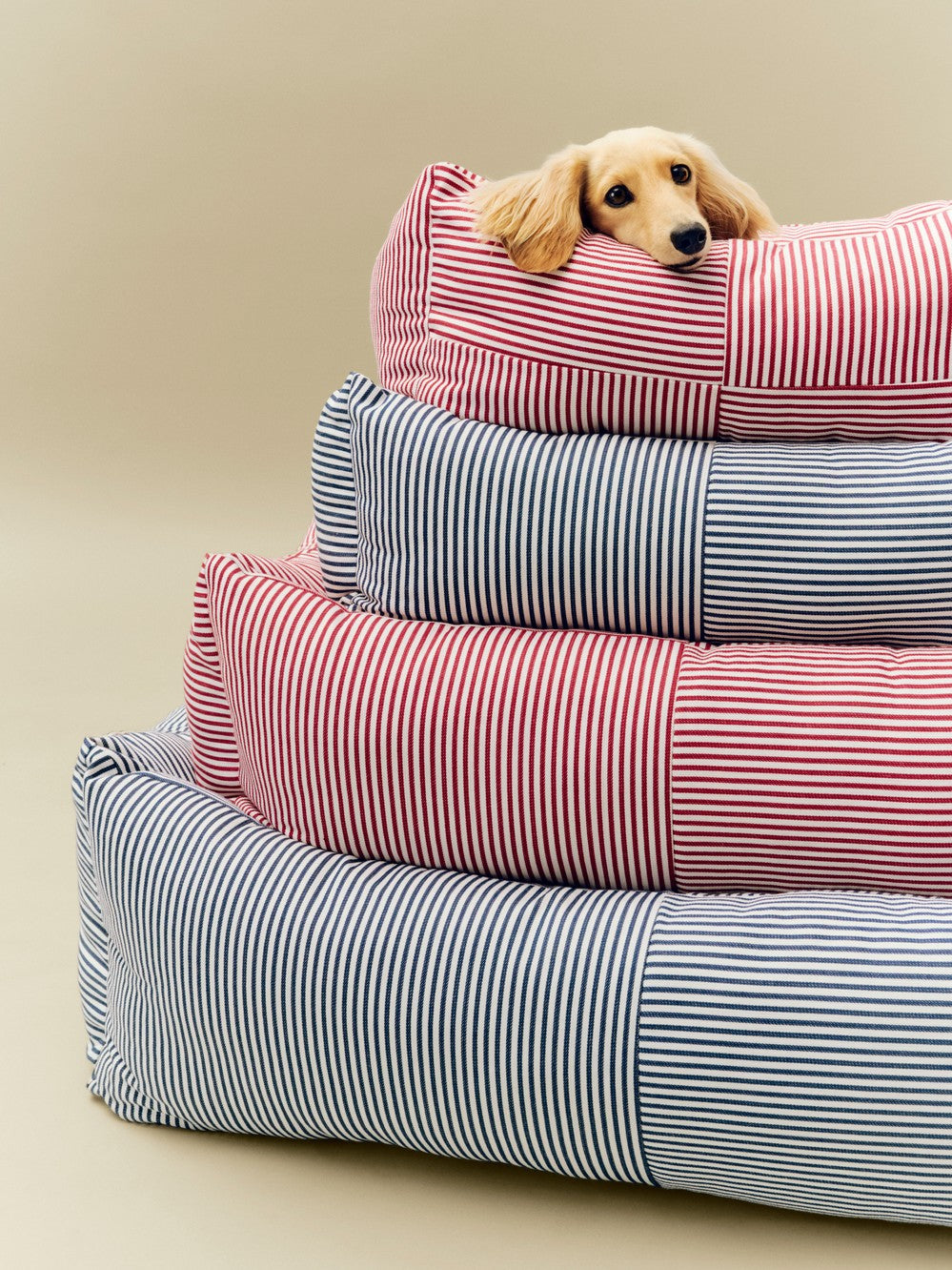 Dog Bed - Small/Zip - Blue & White Stripe – Industry & Co - Home