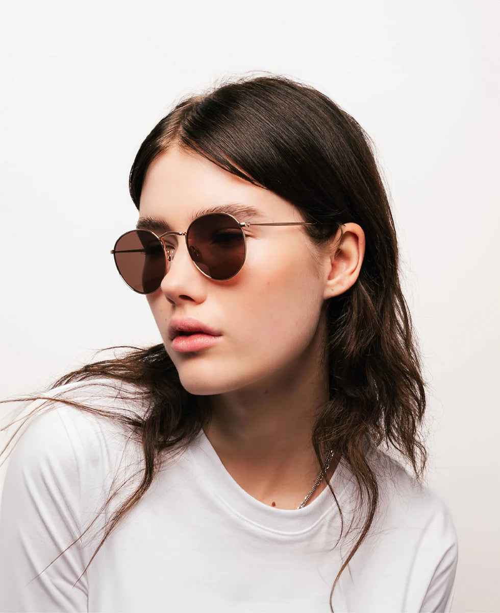 Sunglasses - Lennon - Rose Gold - Brown – Industry & Co - Home