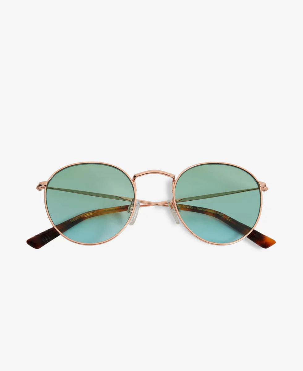 Sunglasses - Lennon - Rose Gold - Green – Industry & Co - Home