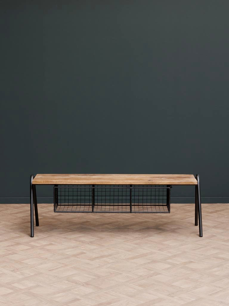Bench W/Mesh Baskets – Industry & Co - Home