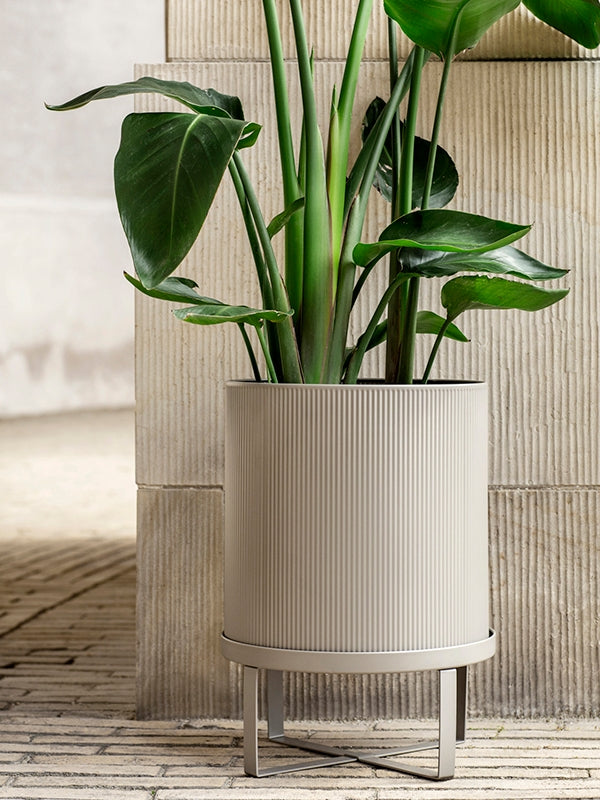 ferm plant pot Plant Pot - Steel - Warm Grey – Industry & Co